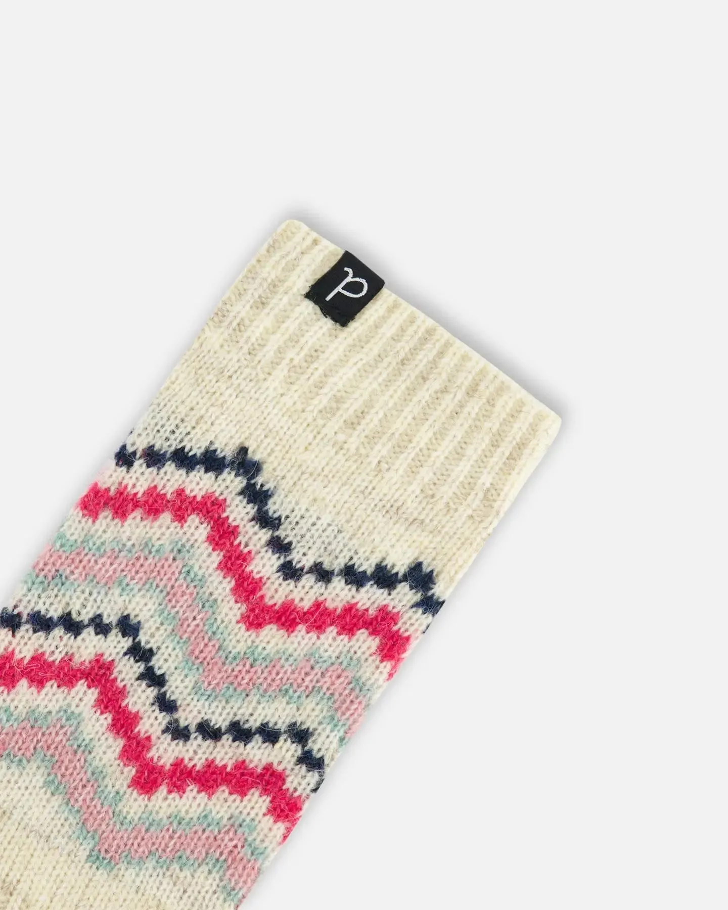 Norwegian Jacquard Leg Warmers Beige Mix