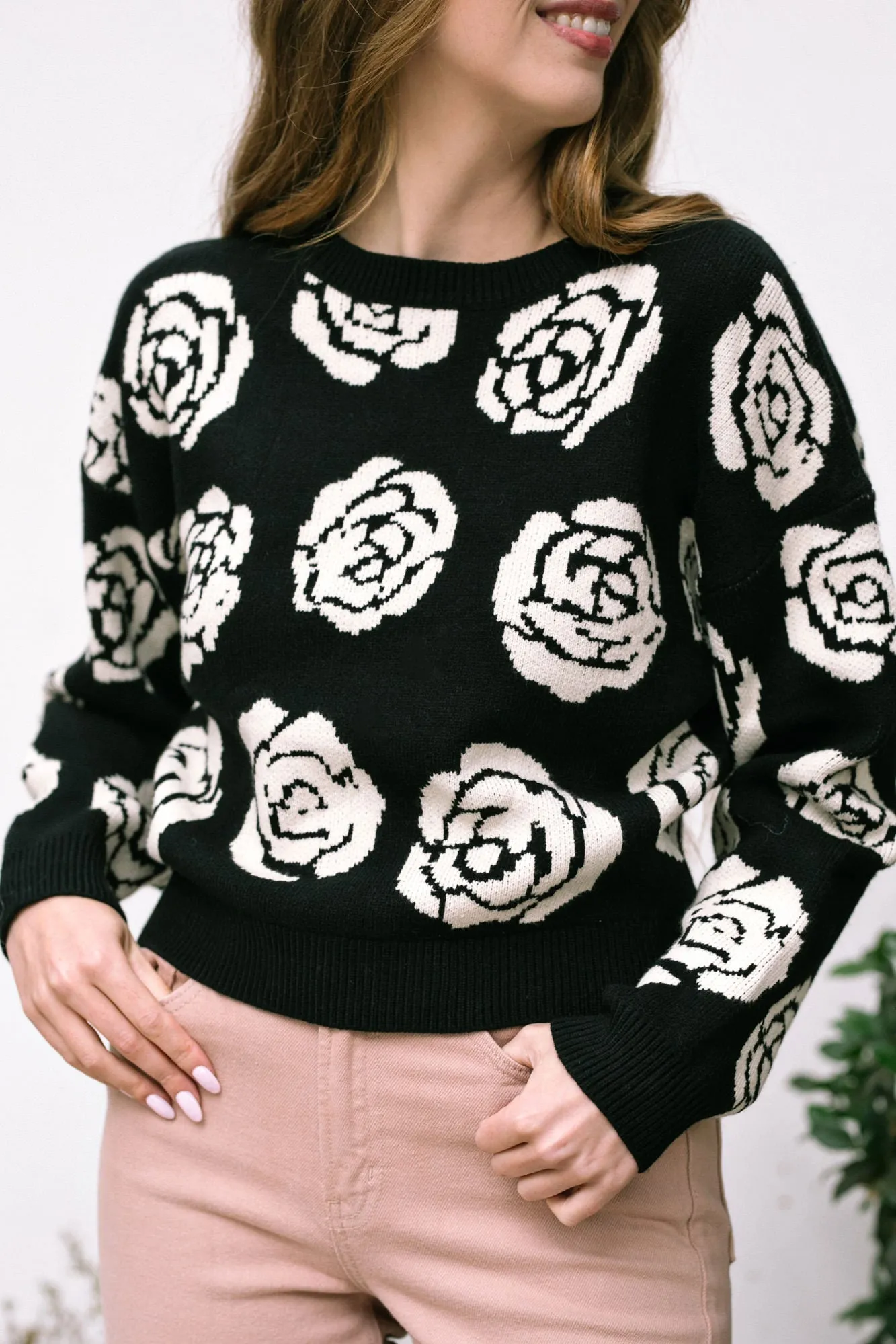 Octavia Floral Knit Sweater