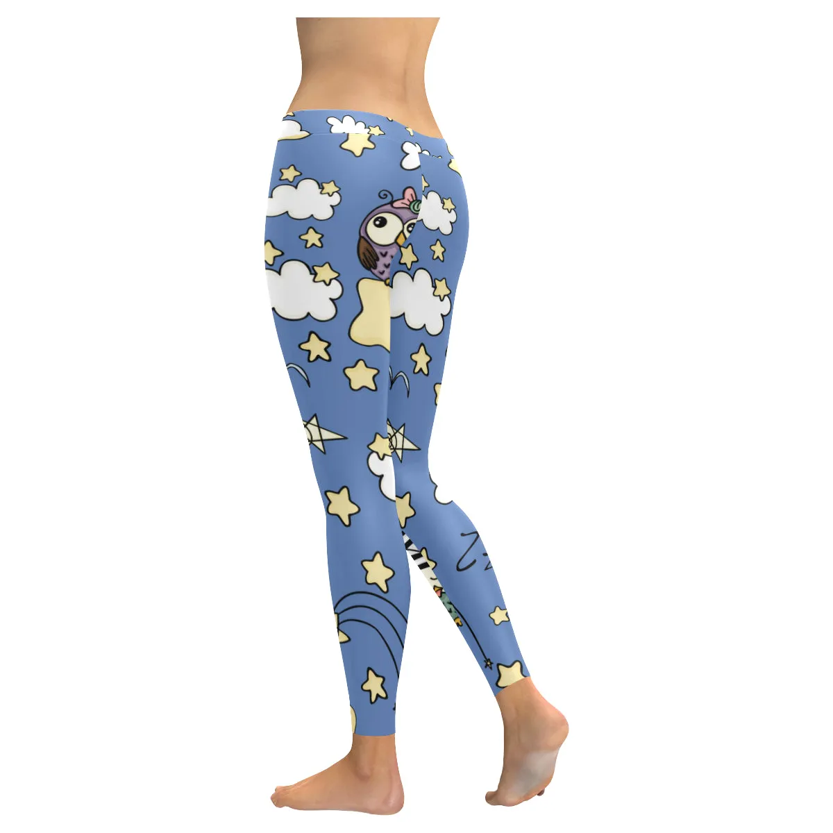 Owl in dreams Women's Low Rise Leggings (Invisible Stitch)