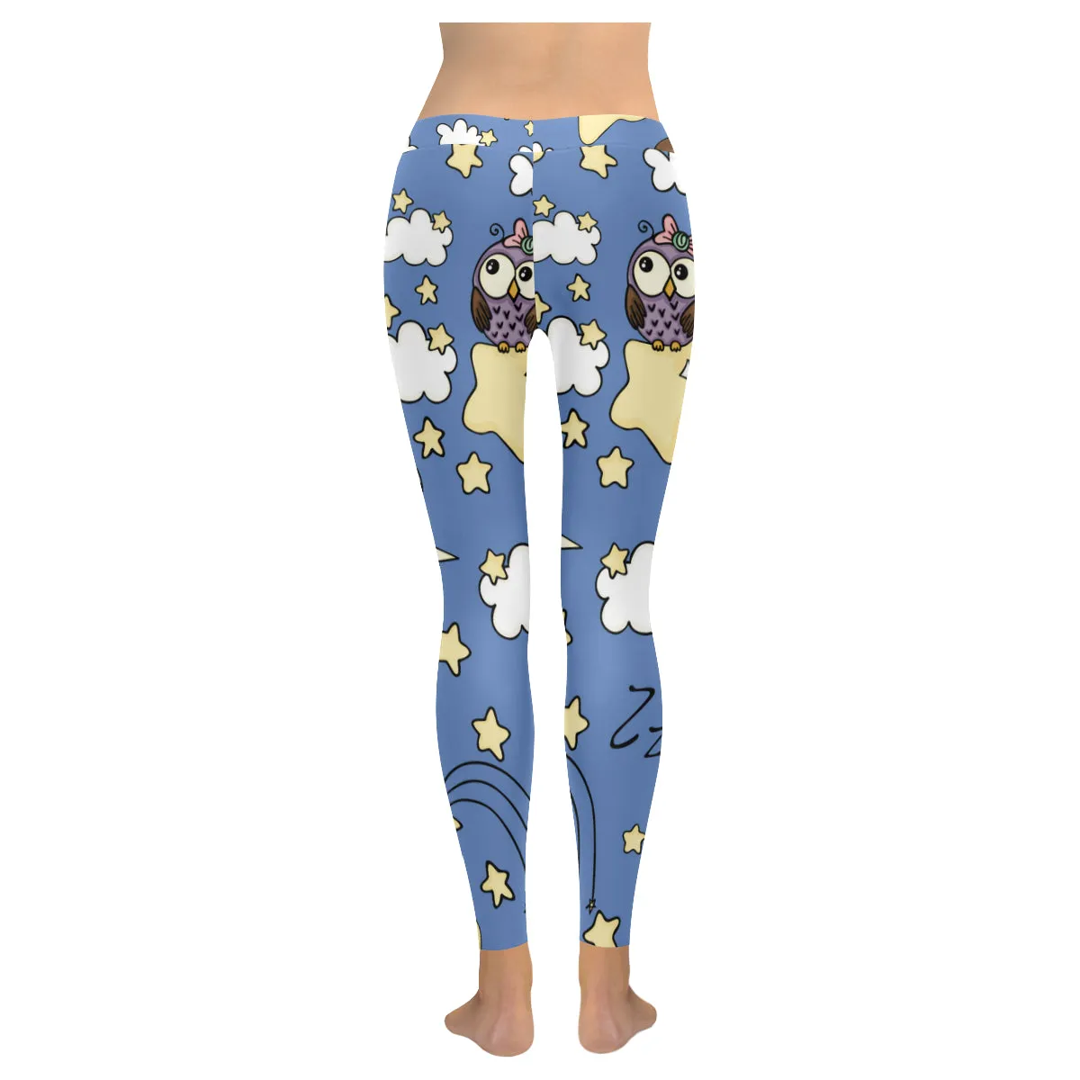 Owl in dreams Women's Low Rise Leggings (Invisible Stitch)