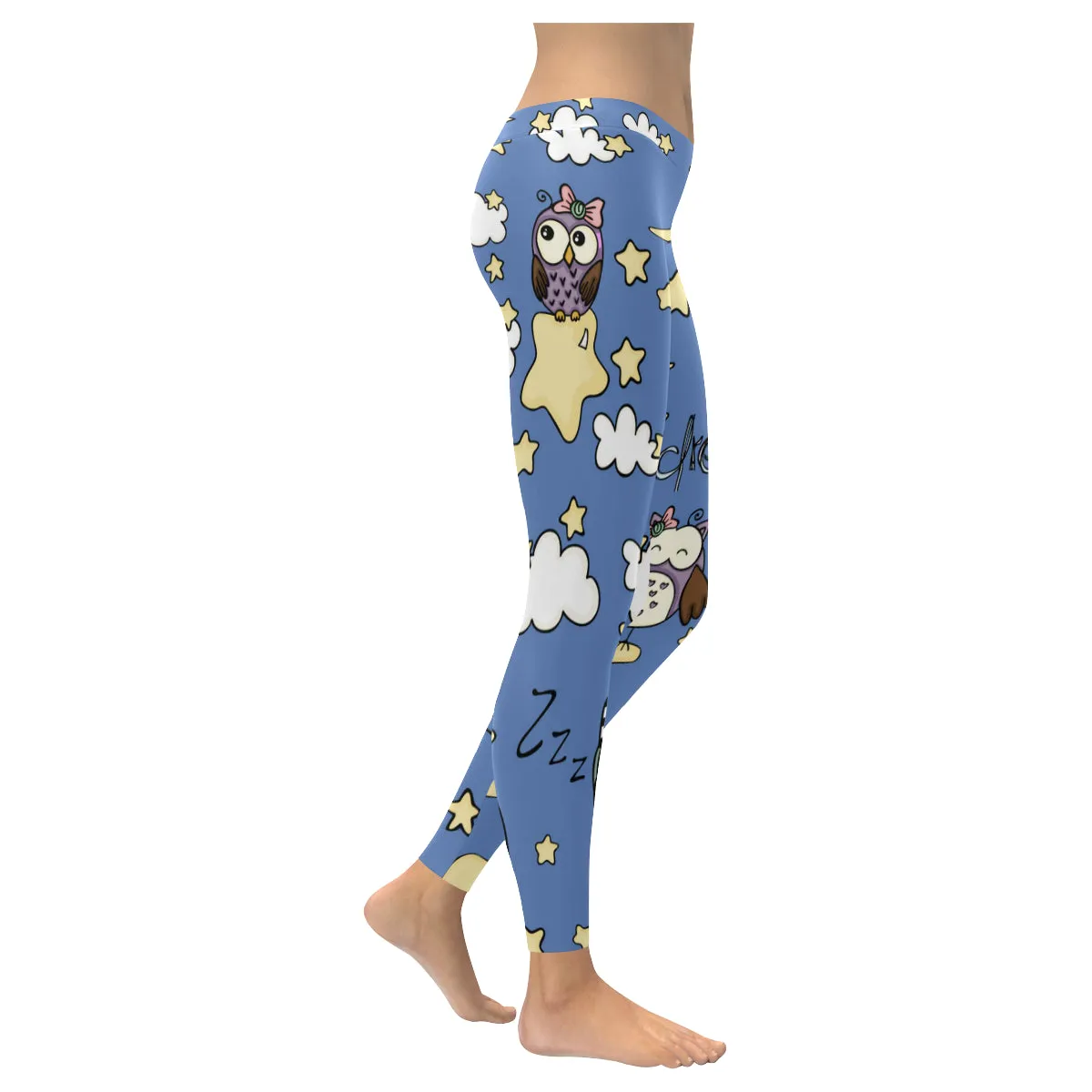 Owl in dreams Women's Low Rise Leggings (Invisible Stitch)