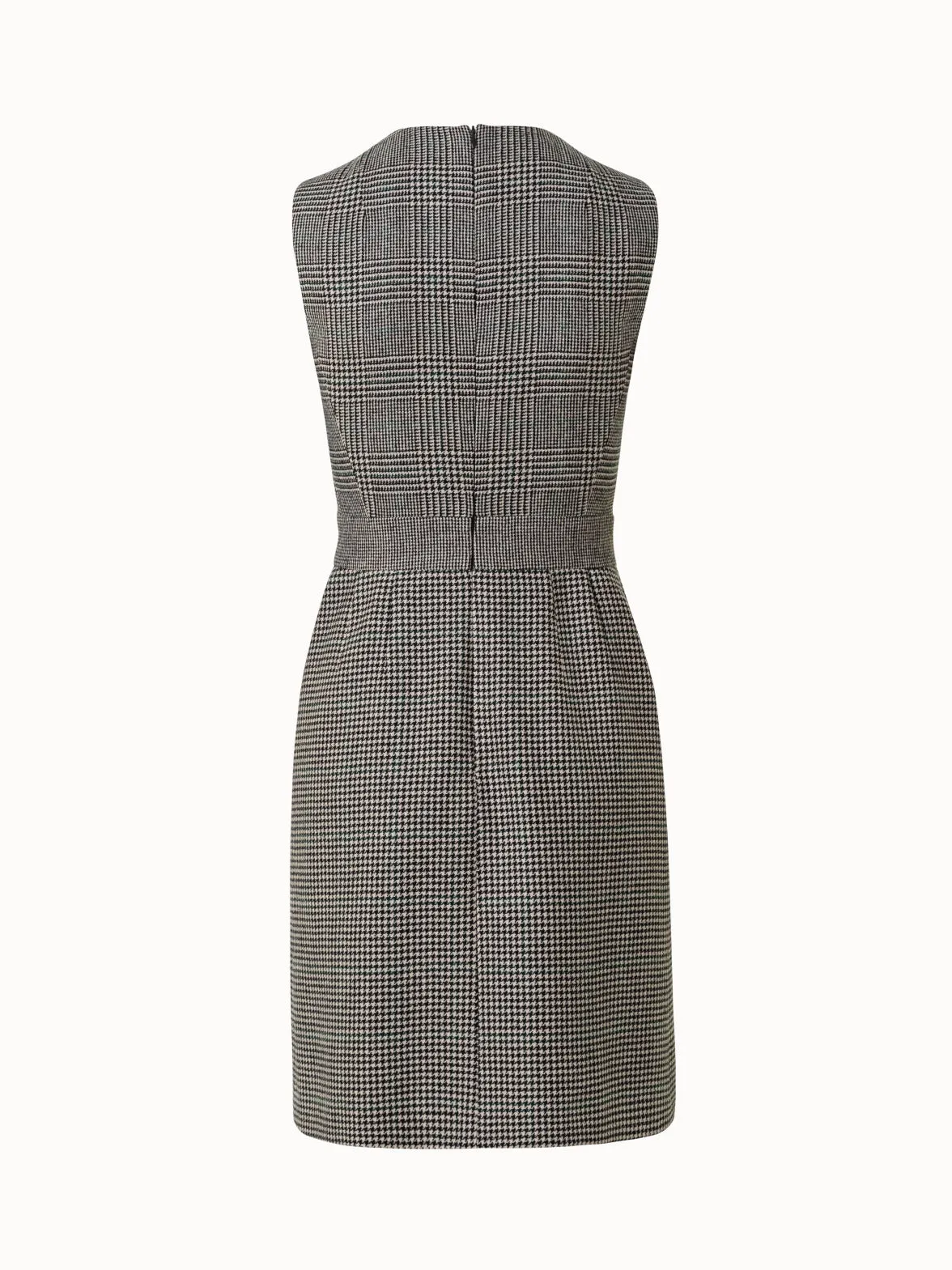 Pattern Mix Cashmere Sheath Dress