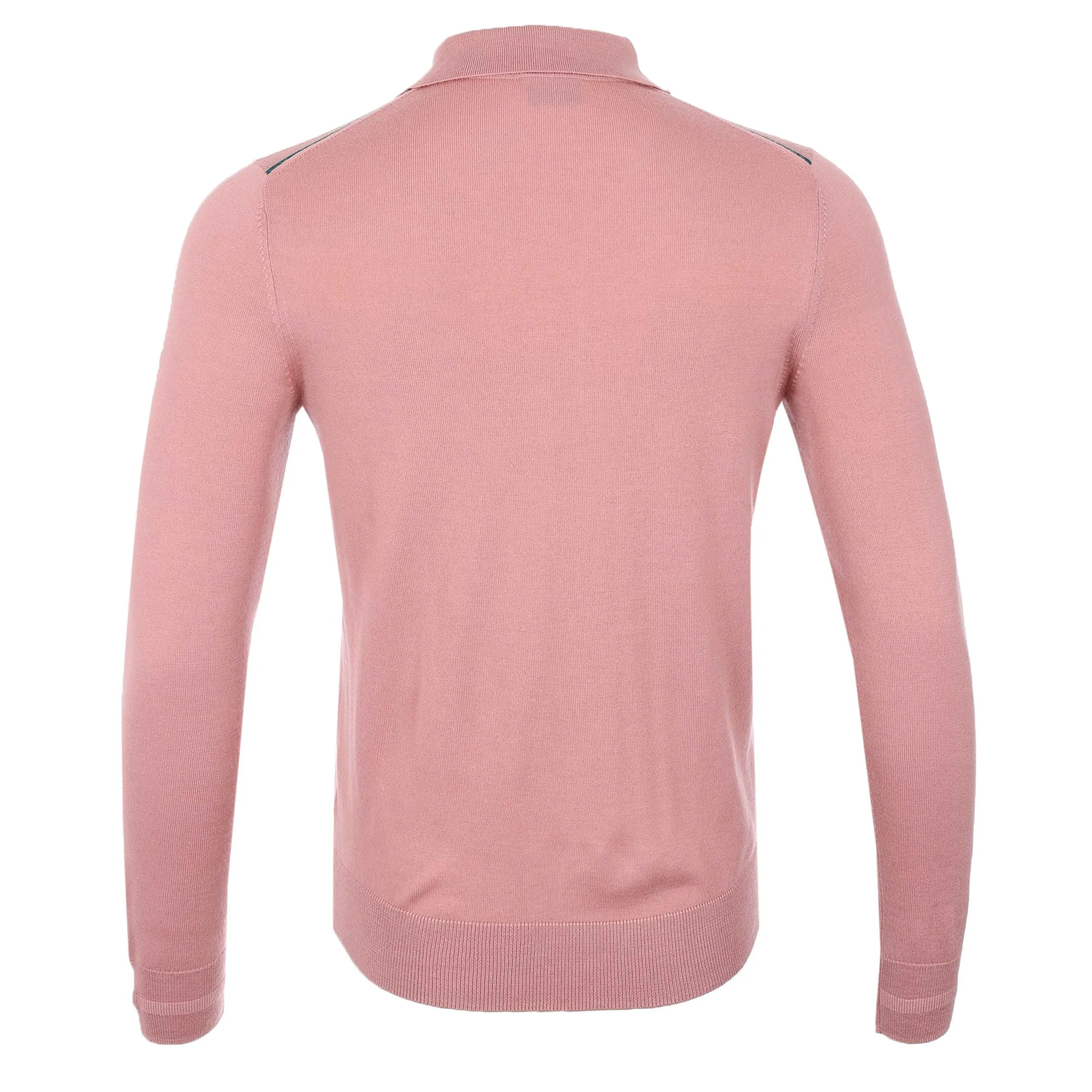 Paul Smith Sweater LS Polo in Powder Pink