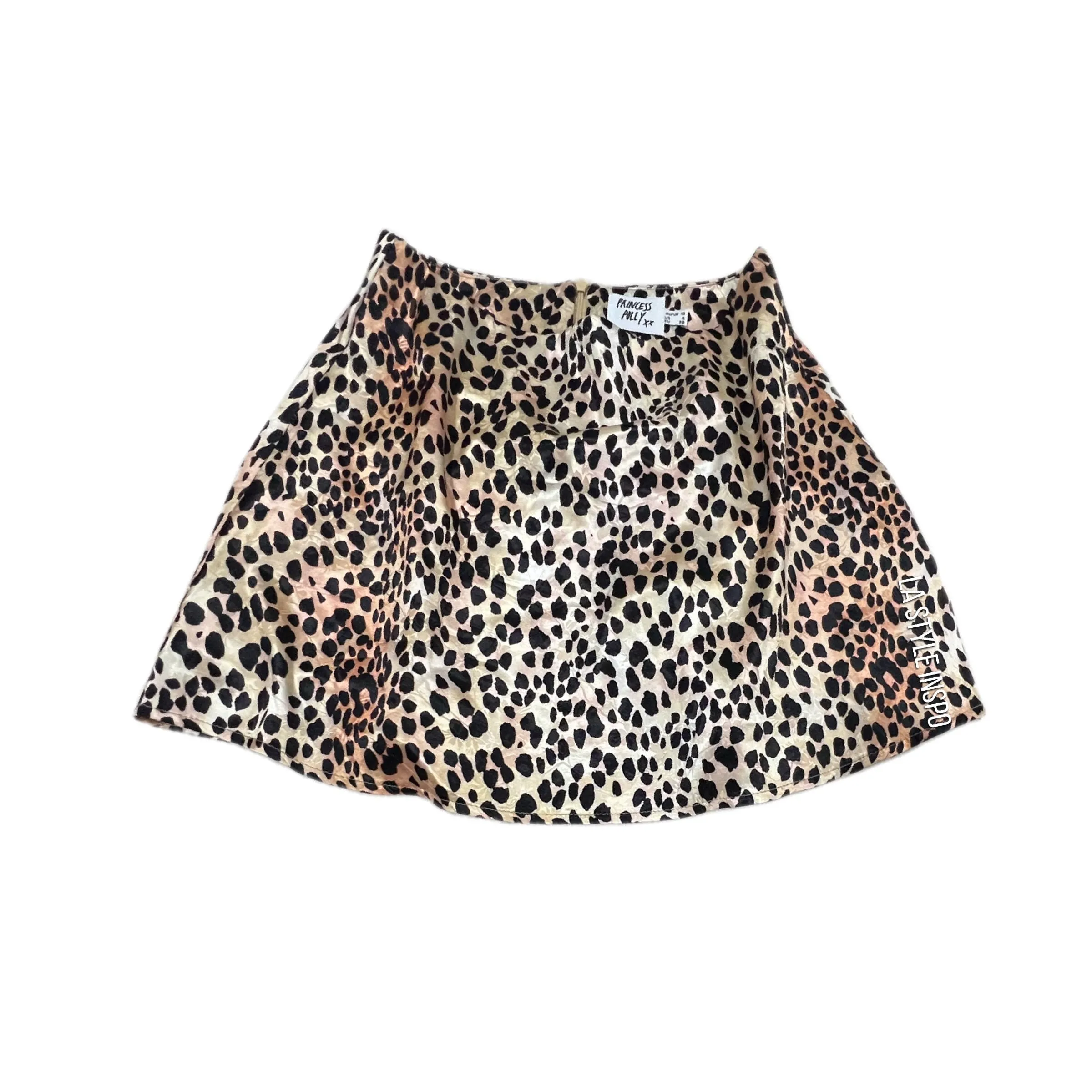 Princess Polly Animal Print Satin Silky Mini Skirt A Line Size 4