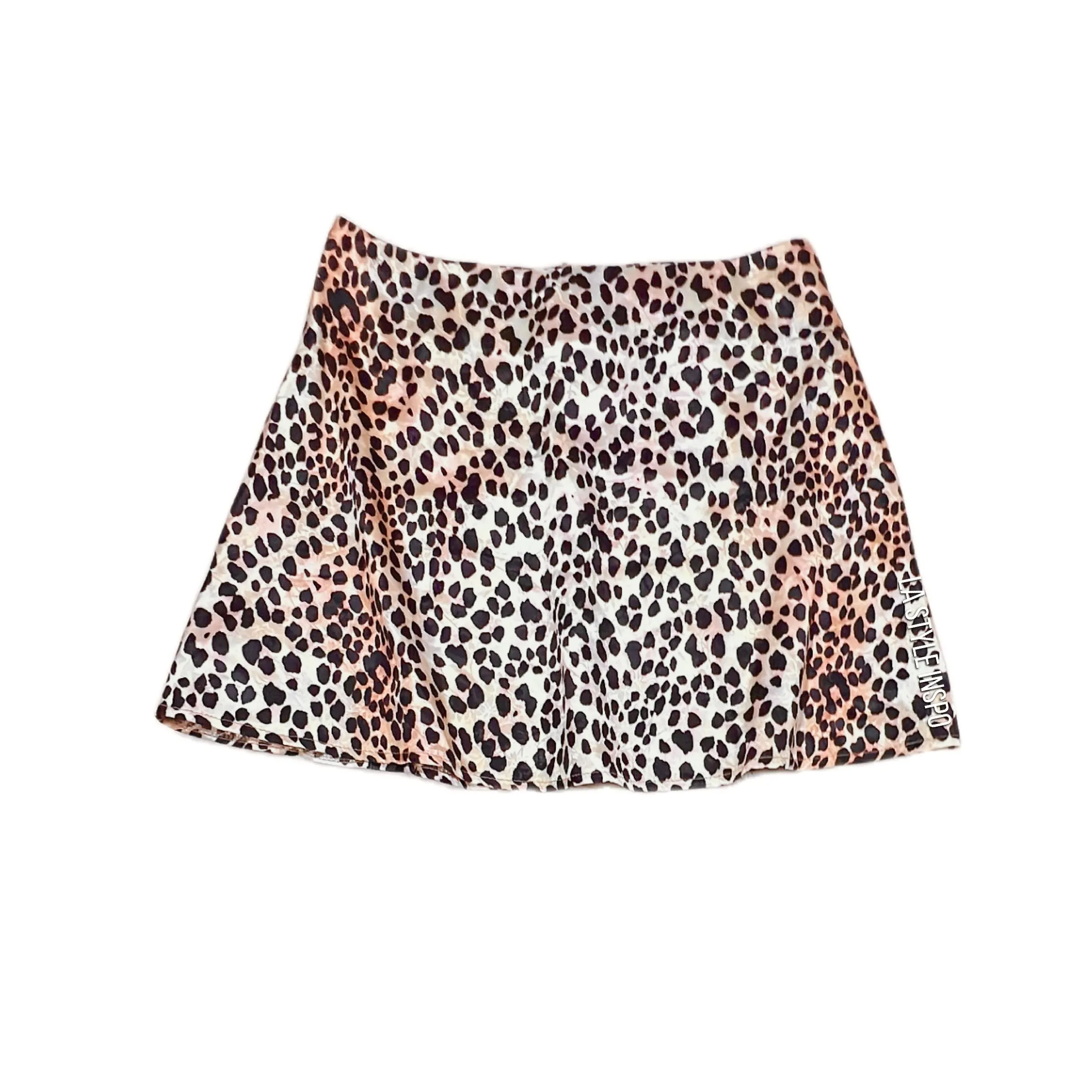 Princess Polly Animal Print Satin Silky Mini Skirt A Line Size 4