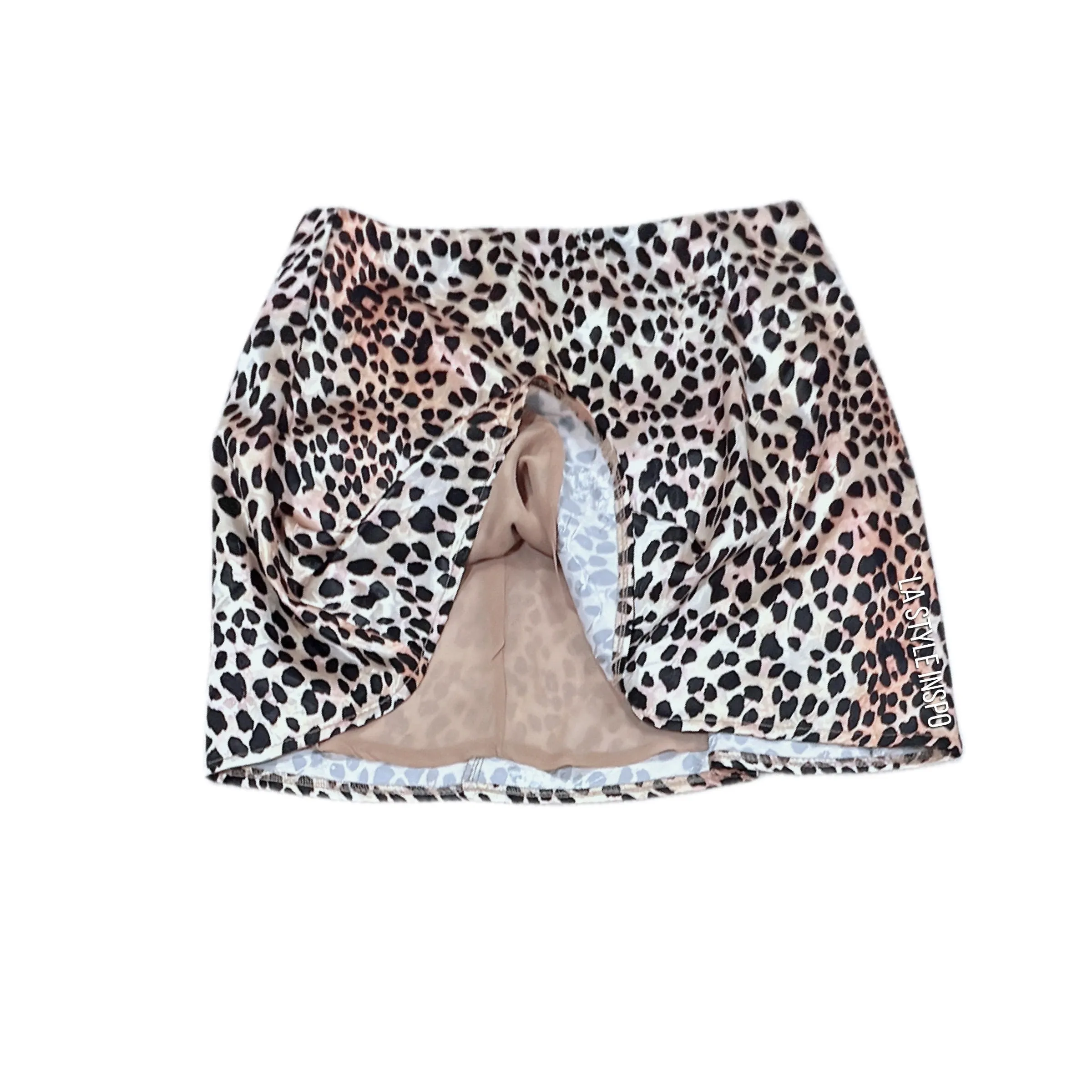 Princess Polly Animal Print Satin Silky Mini Skirt A Line Size 4