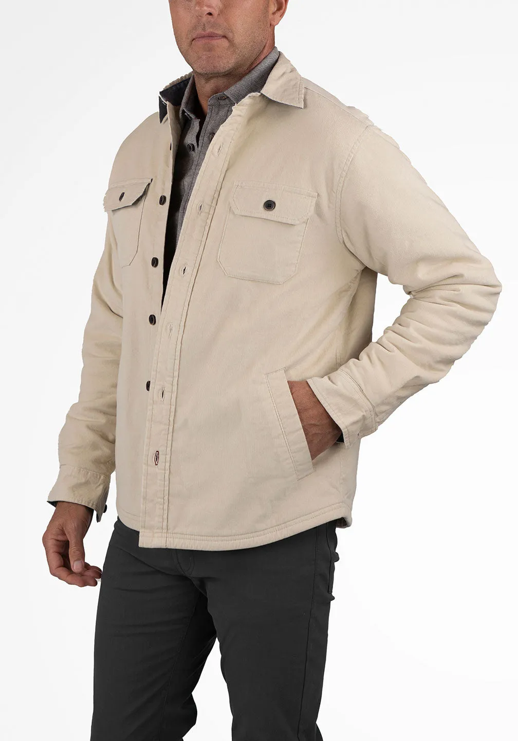 Puretec Cool® Sherpa Lined Cord Shirt Jacket