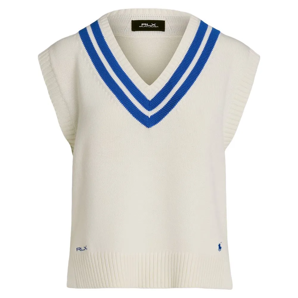 Ralph Lauren Cotton V-Neck Sweater Golf Vest 2024 Women