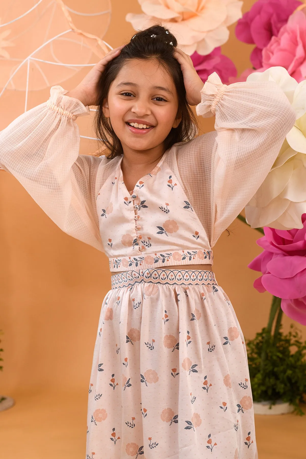 Roselle Swirl- Cut-Out Dress For Girls