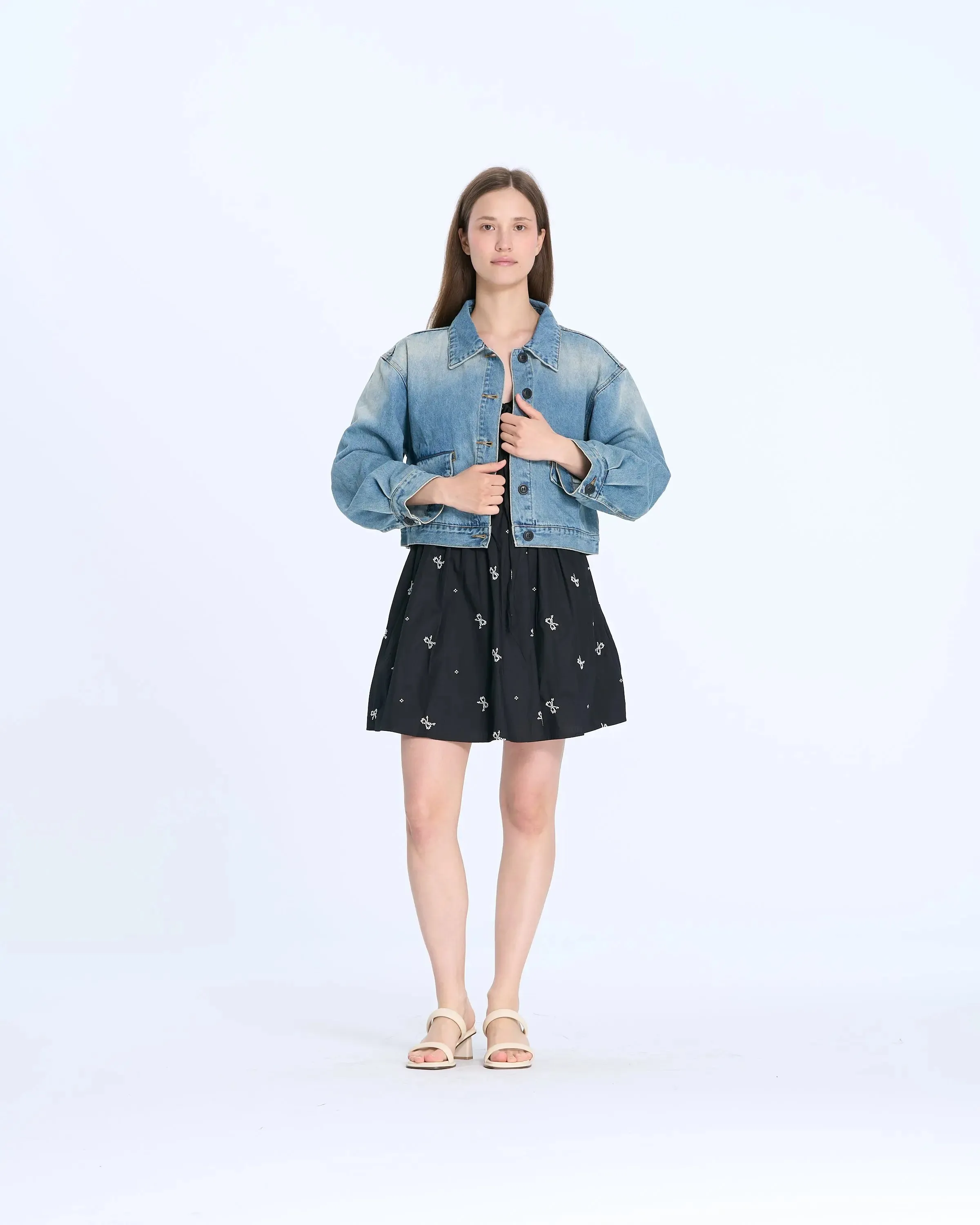 S0386 Cropped Denim Jacket