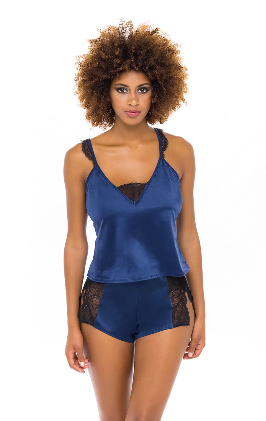 Saskatoon Satin And Lace Camisole Set