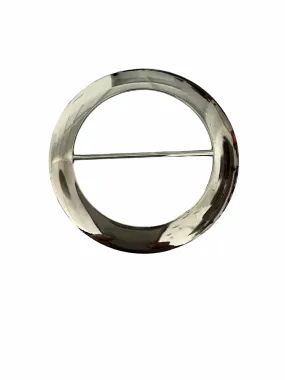 Scarf Circle Pin - Silver - Large