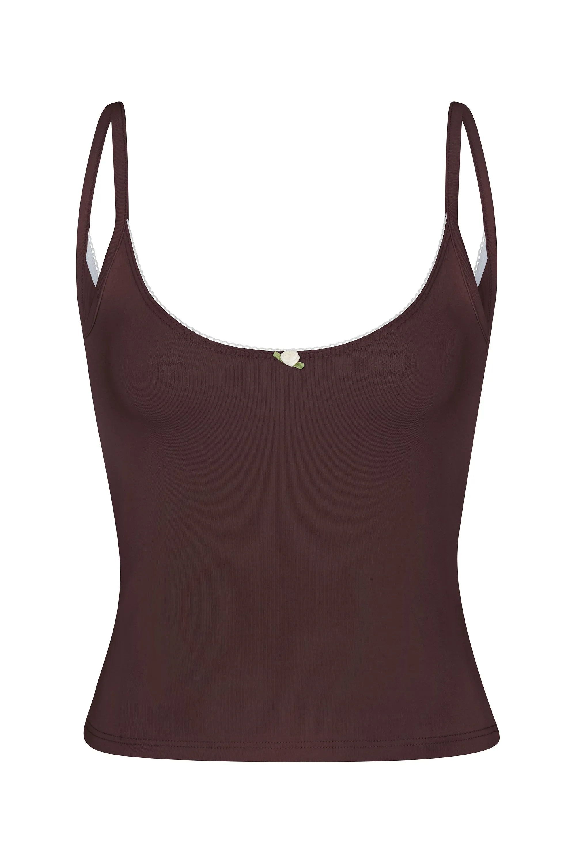 SCOOP BACK CAMI IN MOCHA