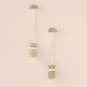 Scout Stone Meteor Thread/Jacket Earring - Labradorite/Silver