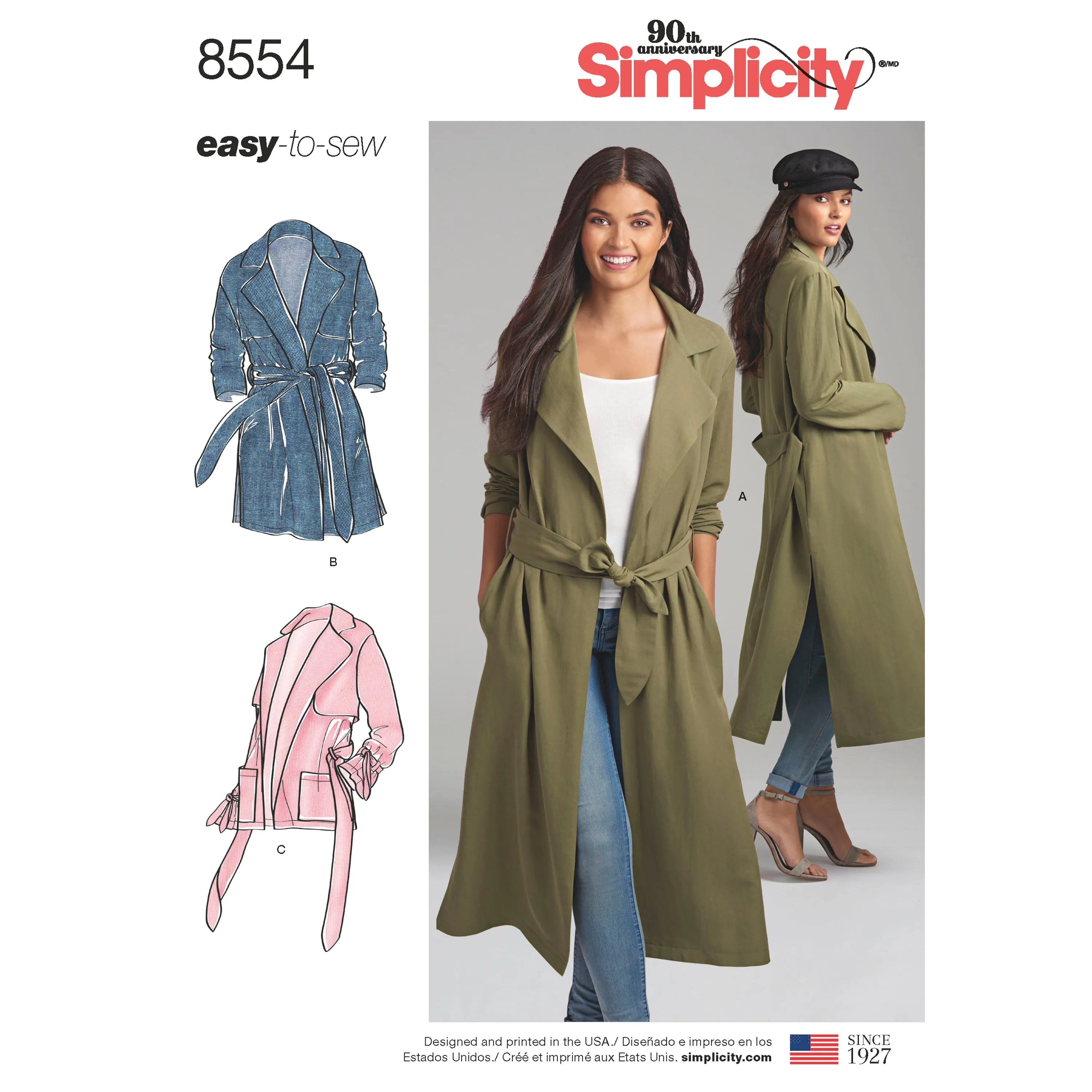 Simplicity Pattern 8554 Miss and Petite Coats and Jackets