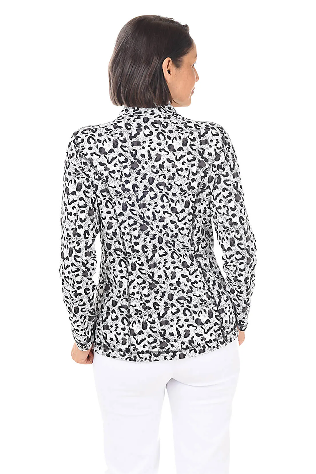 Snow Leopard UPF50  Zip Front Jacket