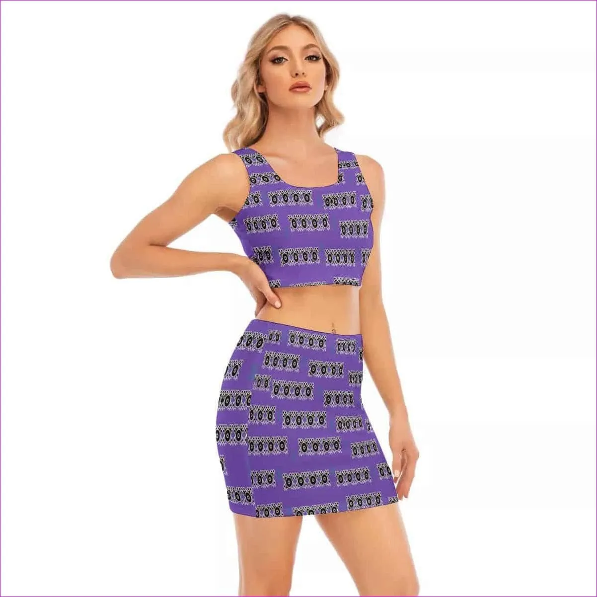 Stacked Women's Camisole And Hip Skirt Set