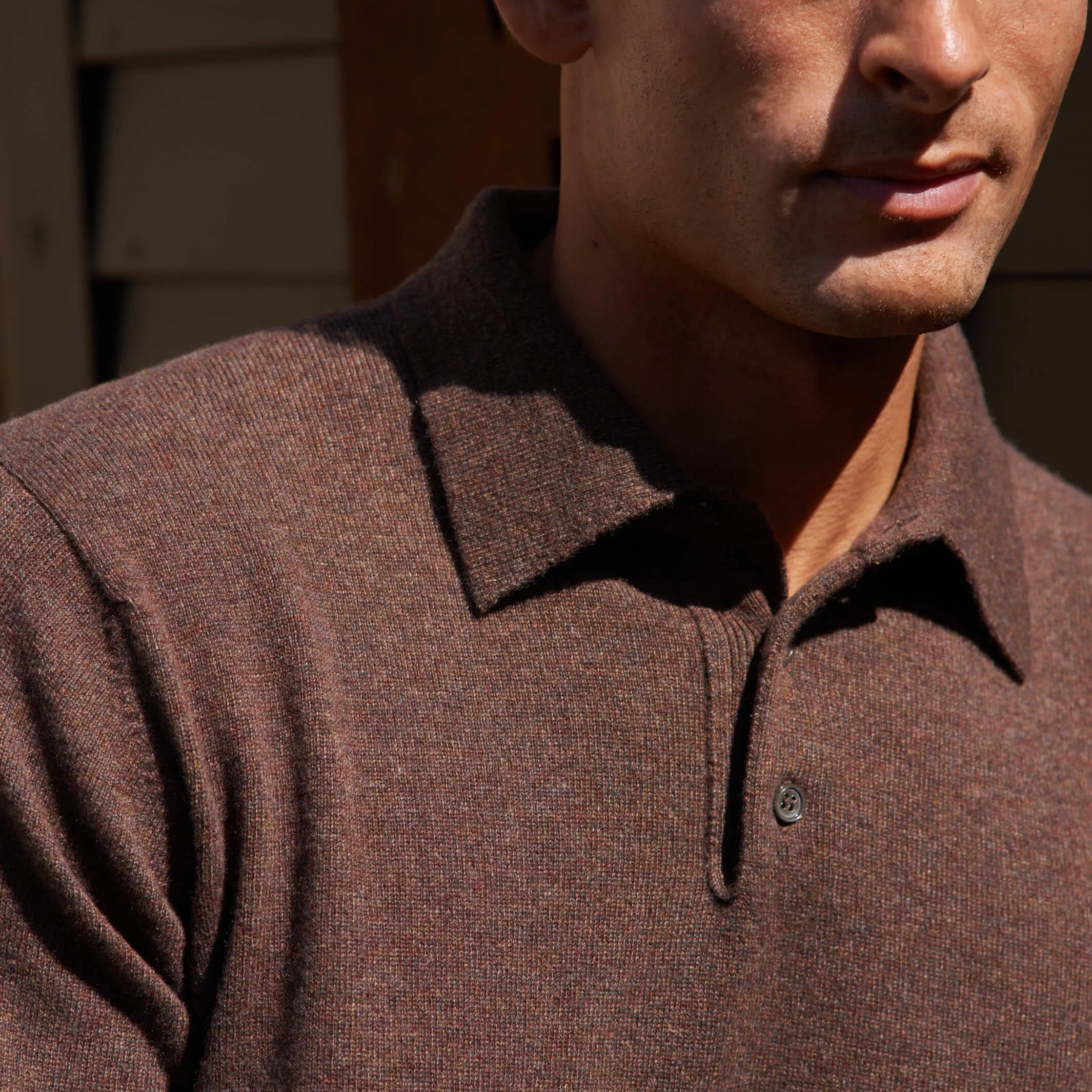 The Edgar 2-Ply Cashmere Long-Sleeve Polo