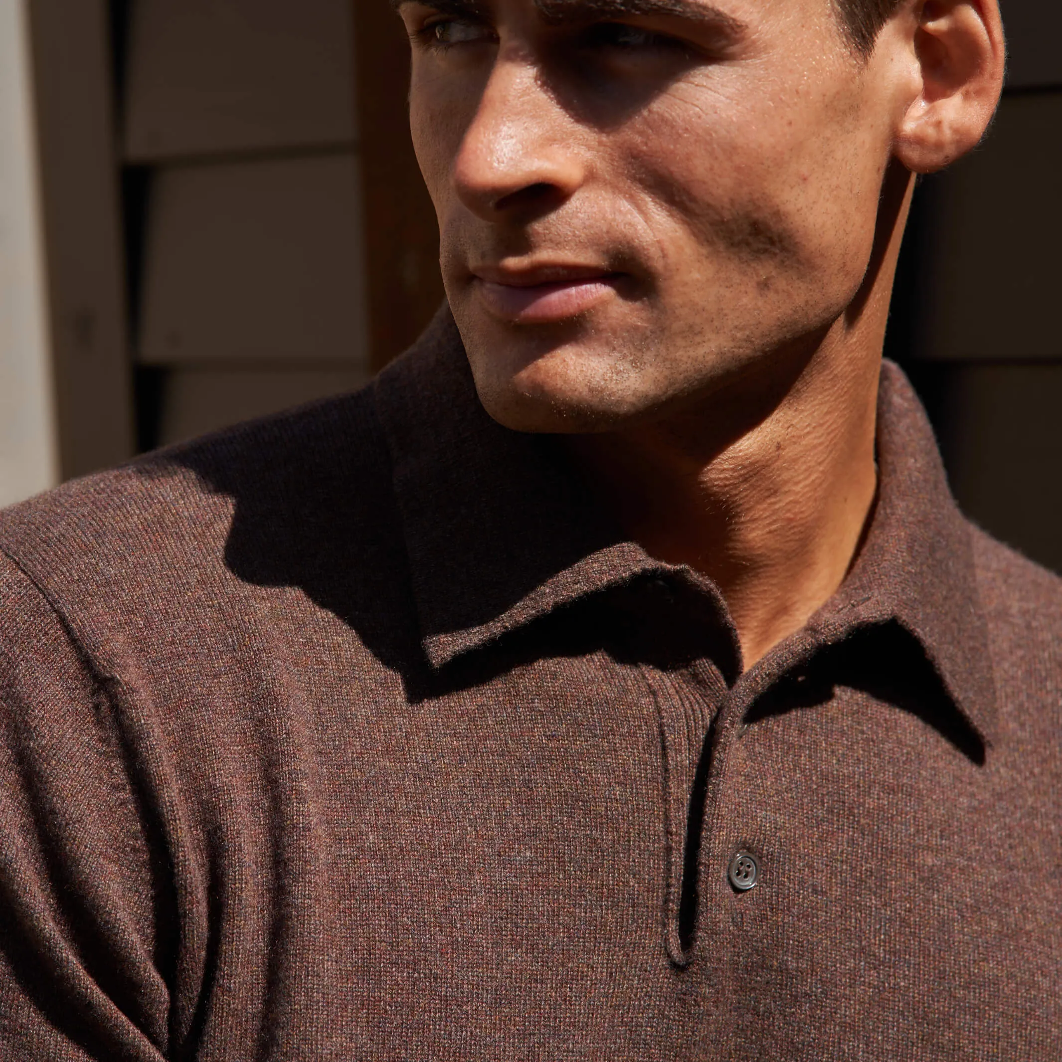 The Edgar 2-Ply Cashmere Long-Sleeve Polo