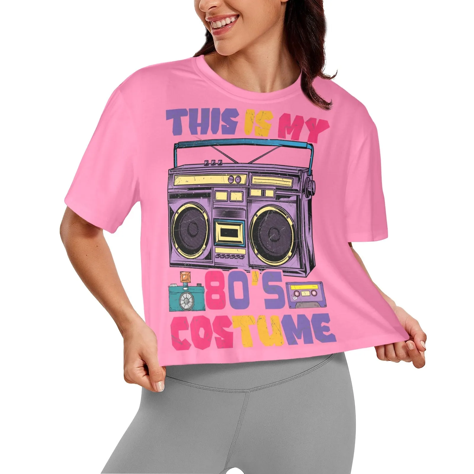 This is my 80's Costume Women's Cropped T-Shirt