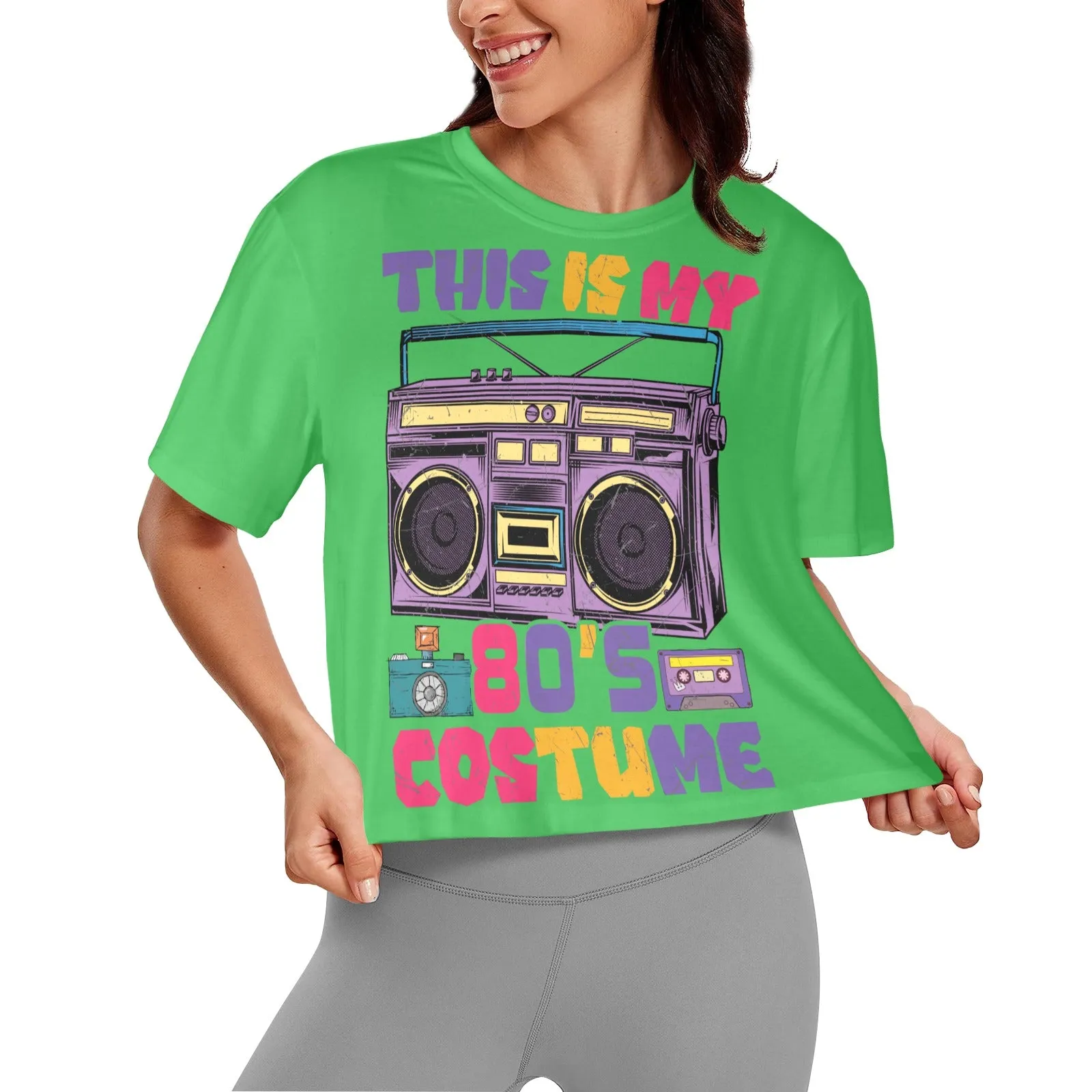 This is my 80's Costume Women's Cropped T-Shirt