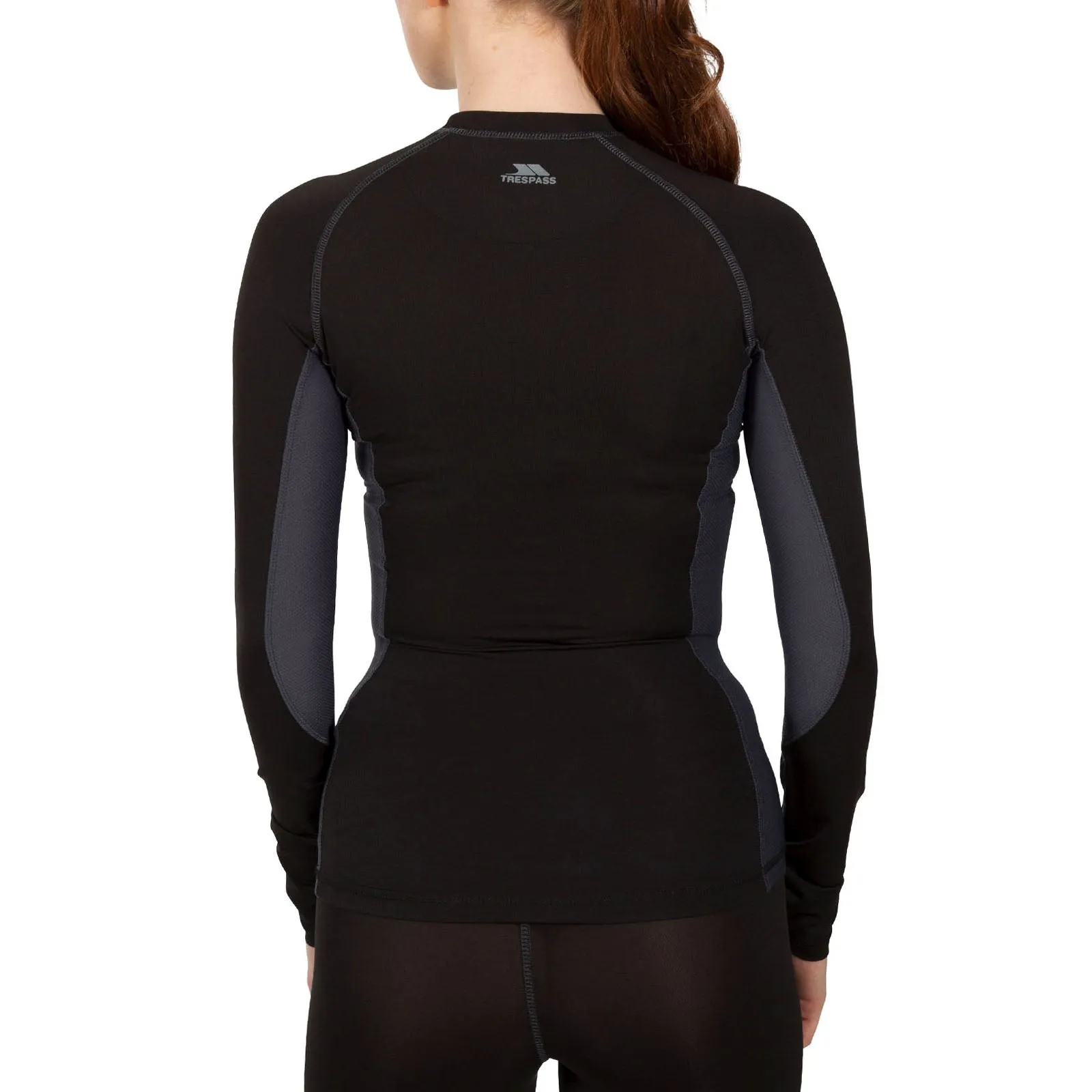 Trespass Womens Exploit Long Sleeve Thermal Baselayer T-Shirt - Black