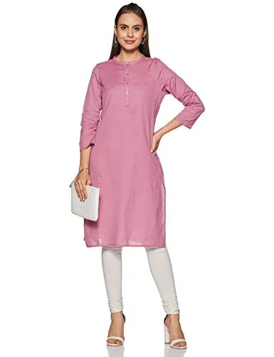 W for Woman Women's Cotton Kurta (19FEW11542-211536_Purple_2XL (16))