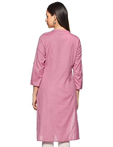 W for Woman Women's Cotton Kurta (19FEW11542-211536_Purple_2XL (16))