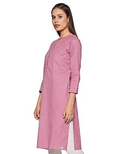 W for Woman Women's Cotton Kurta (19FEW11542-211536_Purple_2XL (16))