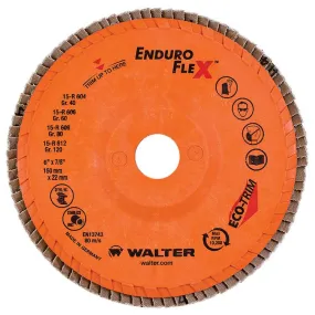 Walter 15R604 6" x 7/8" 40 Grit Enduro-Flex Flap Disc