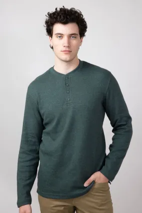 Weatherproof Vintage Waffle Henley Shirt for Men in Heather Scarab | F243093GK-HEATHER SCARAB