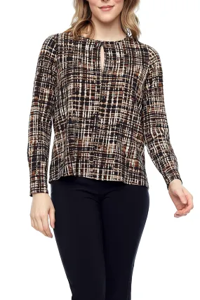 Wicker Crepe Long Sleeve top