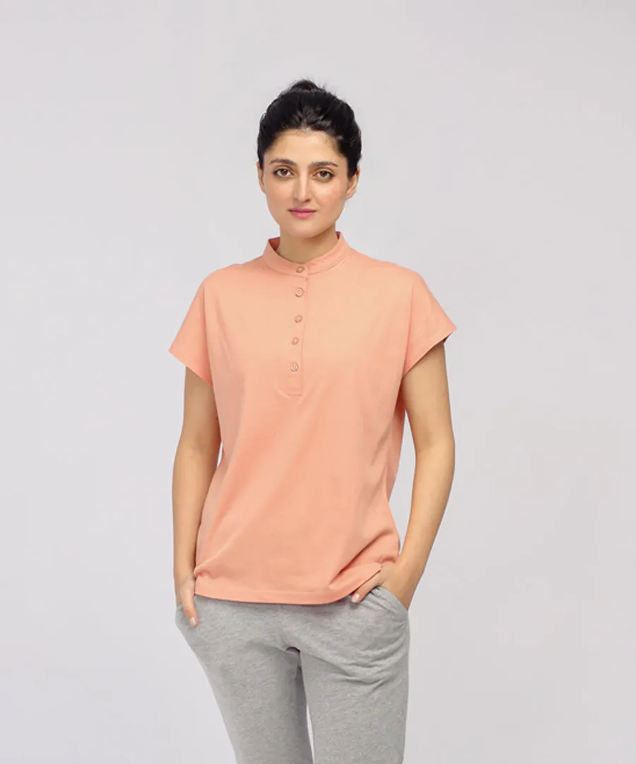 Women's Basic Henley Tee