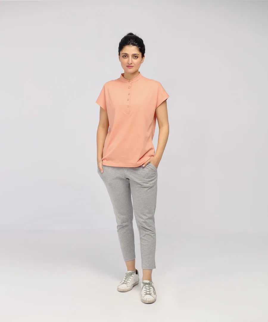 Women's Basic Henley Tee