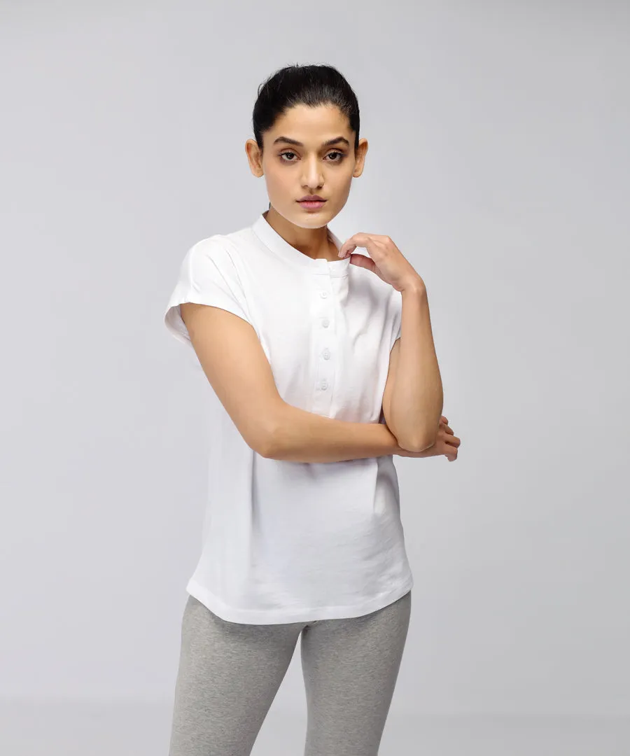 Women's Basic Henley Tee