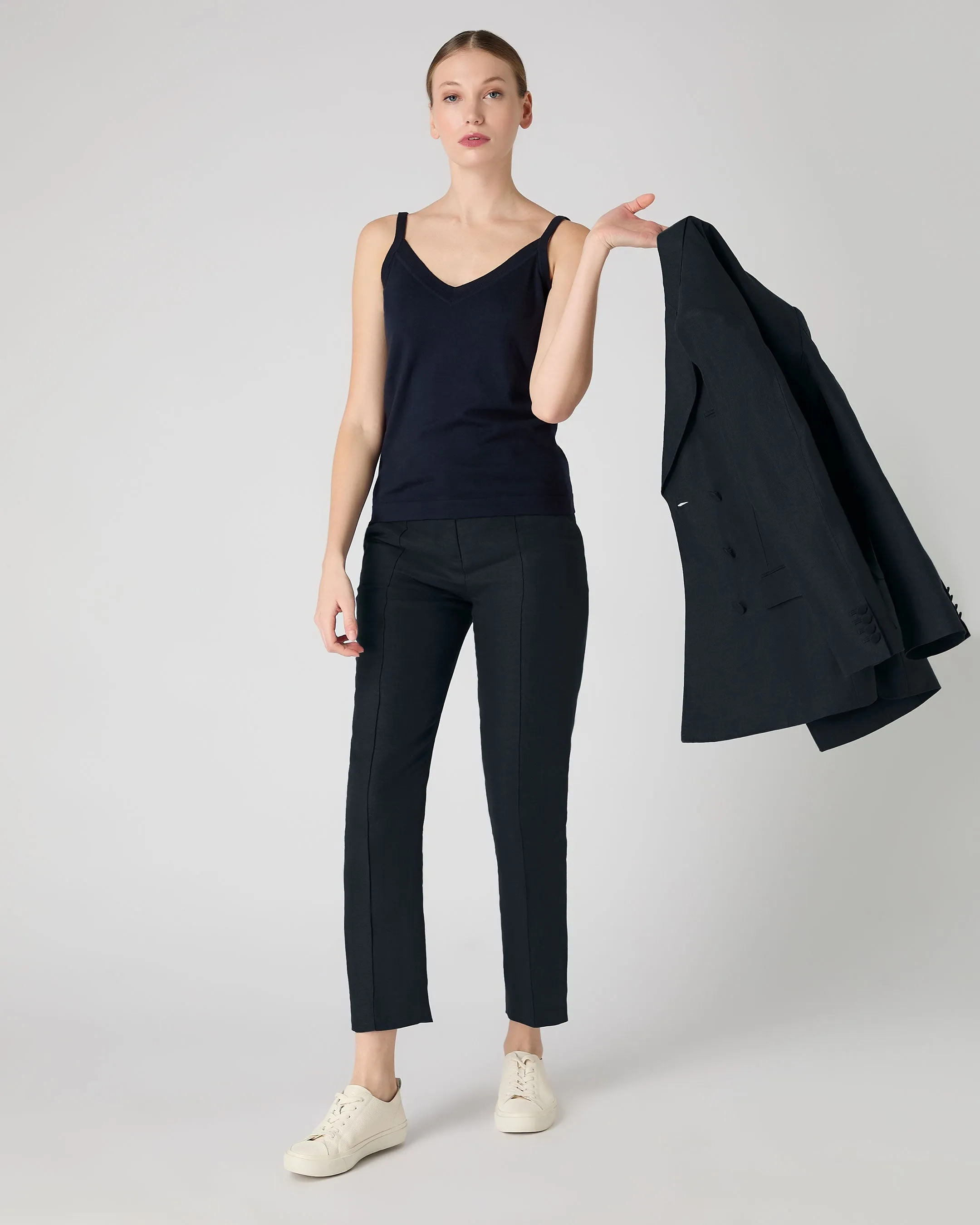 Women's Cotton Cashmere Camisole Navy Blue