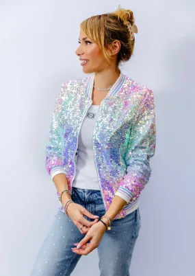 Women's Icy Ombre Sequin Jacket