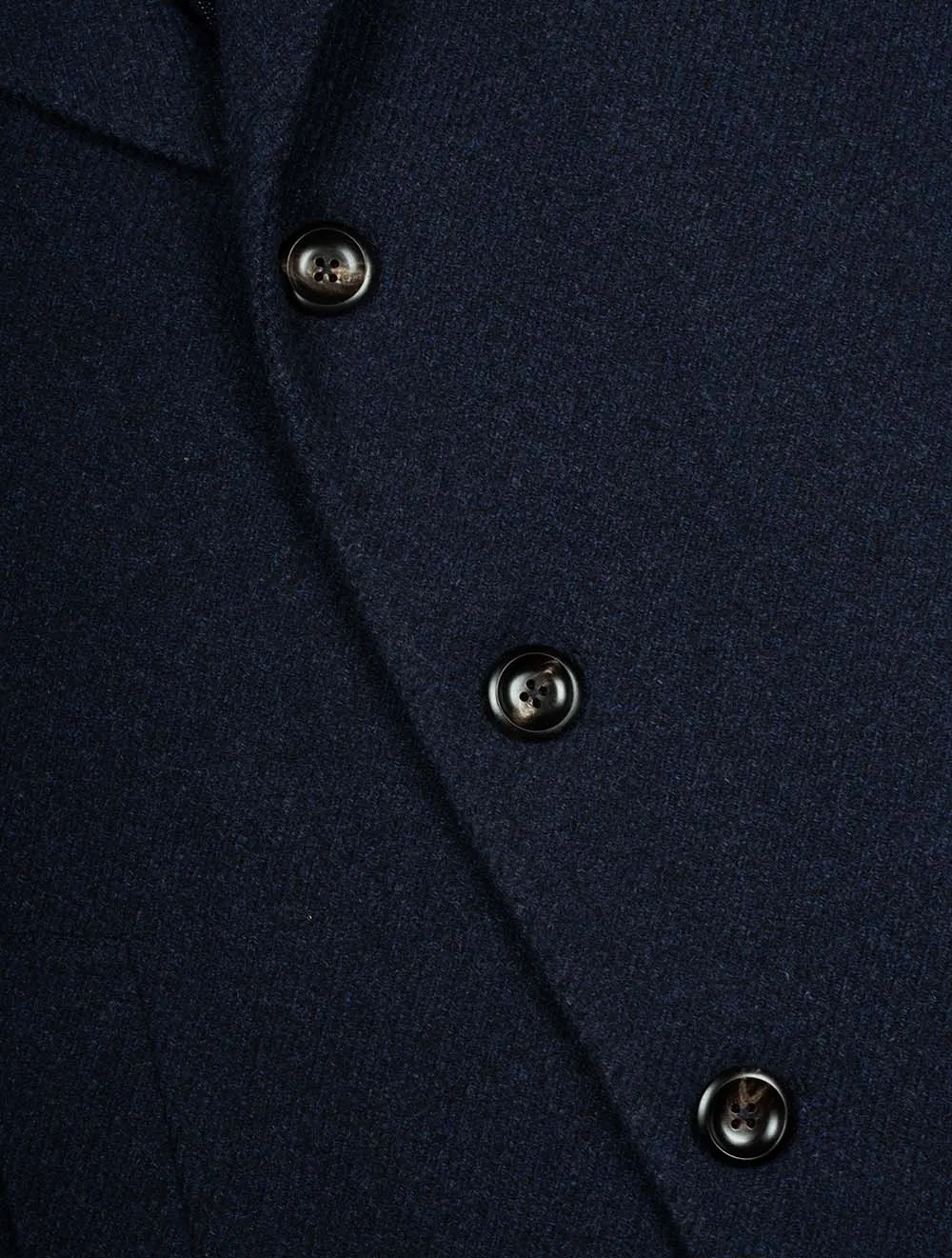 Wool And Silk Overcoat Blue