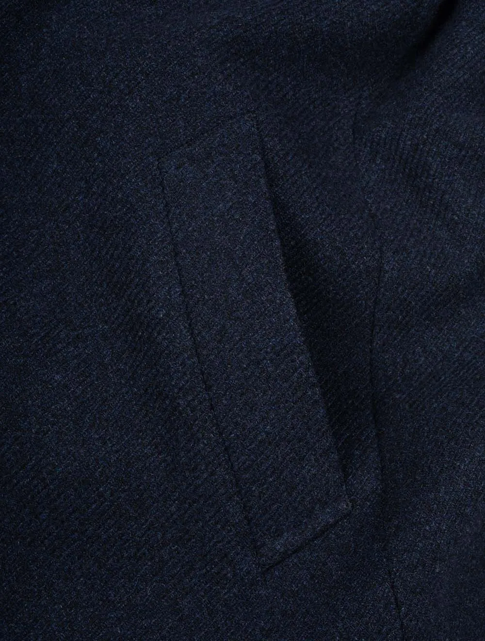 Wool And Silk Overcoat Blue