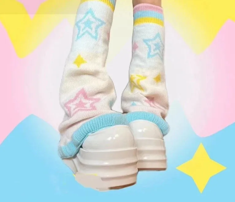 Y2K Star Pastel Leg Warmers